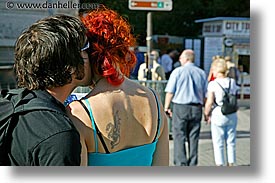 czech republic, dragons, europe, horizontal, kiss, people, prague, photograph