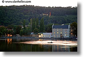 czech republic, europe, fishermen, horizontal, prague, slow exposure, vltava, vltava river, photograph