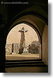 arches, crosses, czech republic, europe, slavonice, vertical, photograph