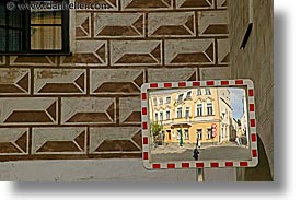 czech republic, europe, horizontal, mirrors, slavonice, walls, photograph