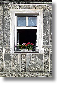 czech republic, europe, slavonice, vertical, windows, photograph