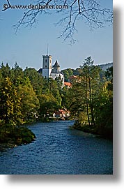czech republic, europe, rivers, sumava forest, vertical, vltava, photograph