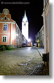 czech republic, europe, long exposure, nite, telc, towers, vertical, photograph