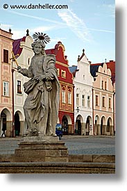 czech republic, europe, statues, telc, vertical, photograph