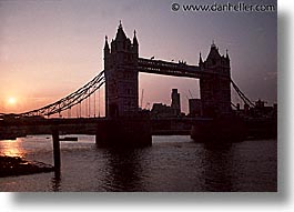 bridge, cities, england, english, europe, horizontal, london, sunsets, tower bridge, towers, united kingdom, photograph