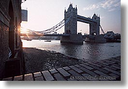 bridge, cities, england, english, europe, horizontal, london, sunsets, tower bridge, towers, united kingdom, photograph