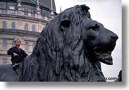 cities, england, english, europe, horizontal, lions, london, poses, trafalgar, united kingdom, photograph