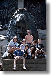 cities, england, english, europe, lions, london, poses, trafalgar, united kingdom, vertical, photograph