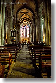basilica, carcassonne, churches, europe, france, nazarius, stained glass, vertical, photograph