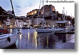 boats, bonifacio, corsica, dusk, europe, france, harbor, horizontal, nite, photograph