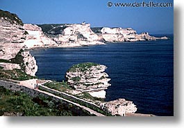 bonifacio, corsica, europe, france, horizontal, sea cliffs, seacliffs, photograph