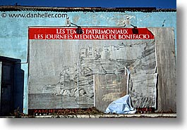 bonifacio, corsica, europe, france, horizontal, murals, towns, photograph