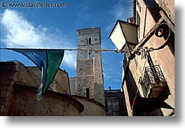 bonifacio, churches, corsica, europe, france, horizontal, towers, towns, photograph