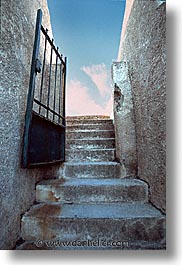 bonifacio, corsica, europe, france, gates, stairs, towns, vertical, photograph