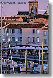 boats, europe, france, houses, ile de re, vertical, water, photograph