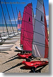 europe, france, la baule, parked, sand, vertical, windsurfboards, photograph