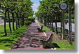 benches, europe, france, horizontal, la baule, pathn, walking, photograph