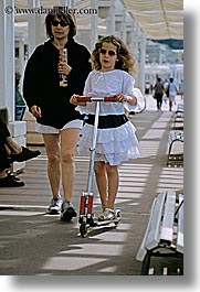 europe, france, girls, nice, scooter, vertical, photograph