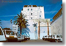 europe, france, horizontal, murals, nice, parking lot, photograph