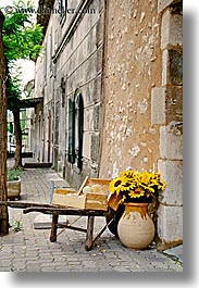 europe, flowers, france, nice, pots, vertical, photograph