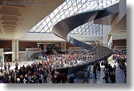 circular, europe, france, glasses, horizontal, louvre, materials, paris, stairs, photograph