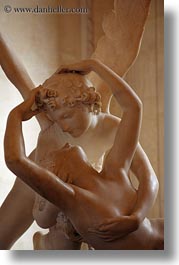 eros, europe, france, louvre, marble, materials, paris, psyche, stones, vertical, photograph