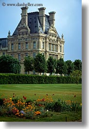 europe, flowers, france, louvre, paris, vertical, photograph