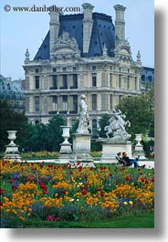 europe, flowers, france, louvre, paris, vertical, photograph