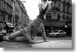 black and white, europe, france, horizontal, jills, paris, people, photograph