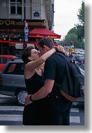 conceptual, emotions, europe, france, kissing, lovers, paris, people, romantic, vertical, photograph