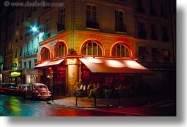 cafes, corner, europe, france, horizontal, nite, paris, saint germaine, photograph