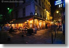 cafes, corner, europe, france, horizontal, nite, paris, saint germaine, photograph