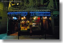 cafes, europe, france, greek, horizontal, nite, paris, saint germaine, photograph