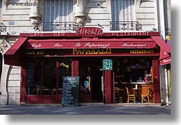 europe, france, horizontal, paparazzi, paris, restaurants, signs, photograph