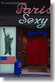 american, europe, flags, france, paris, sexy, signs, vertical, photograph