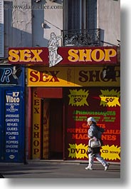 europe, france, paris, sex, shops, signs, vertical, photograph
