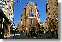 aix en provence, buildings, divided, europe, france, horizontal, narrow, provence, streets, photograph