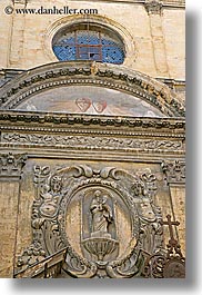 aix en provence, buildings, churches, europe, france, frescoes, hearts, provence, two, vertical, photograph