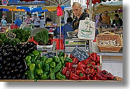 aix en provence, colorful, colors, europe, foods, france, green, horizontal, peppers, provence, red, photograph