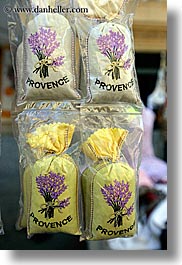 aix en provence, bags, colors, europe, france, lavendar, provence, purple, vertical, yellow, photograph