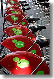 aix en provence, bicycles, colors, europe, france, hello, provence, red, vertical, photograph