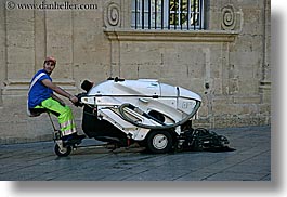 aix en provence, cleaning, europe, france, horizontal, men, people, provence, streets, photograph