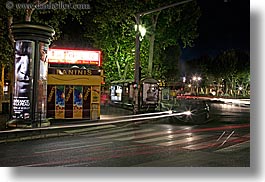 aix en provence, cars, europe, france, horizontal, light streaks, long exposure, motion blur, nite, provence, streets, photograph