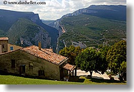 canyons, castellane, europe, france, horizontal, houses, provence, scenics, photograph