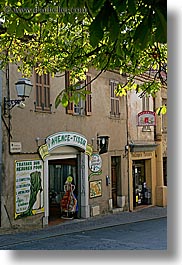 branches, canopy, europe, fayence, france, nature, plants, provence, shops, trees, vertical, photograph