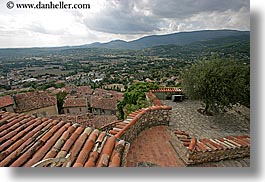 europe, fayence, france, horizontal, overlook, provence, towns, photograph