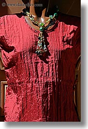 beads, clothes, colors, europe, france, grasse, provence, red, shirts, vertical, photograph