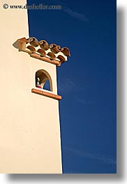 arches, archways, blues, colors, europe, france, moulin de camandoule, provence, sky, structures, vertical, windows, photograph