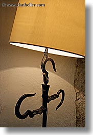 europe, france, hooked, irons, lamps, materials, moulin de camandoule, provence, vertical, photograph
