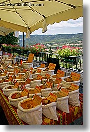 bags, europe, foods, france, moustiers, provence, spices, st marie, vertical, photograph